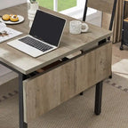 Vintage Industrial Folding Dining Table, Drop Leaf Extendable Rectangular Wood Table for Kitchen, Living Room, Dining Room