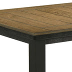 Woodlands 60-78 Inch Counter Height Dining Table, Extendable, Brown Wood