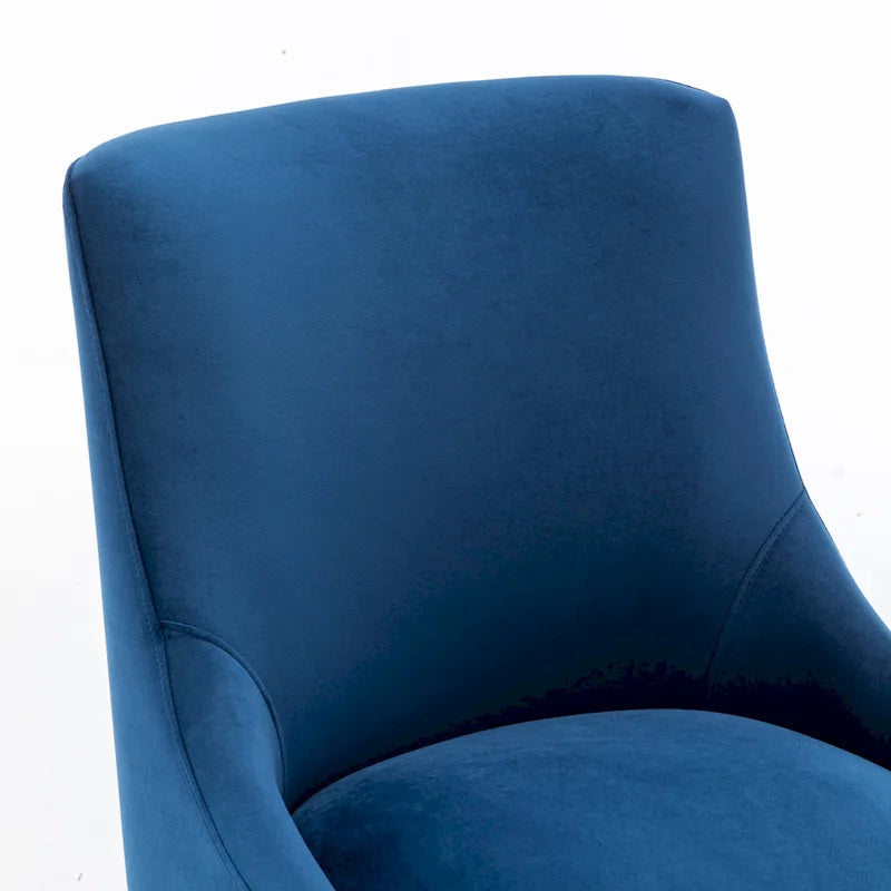 SEYNAR Velvet Upholstered Dining Chair Set of 2, Modern Glam Armless Side Chair