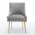 SEYNAR Velvet Upholstered Dining Chair Set of 2, Modern Glam Armless Side Chair
