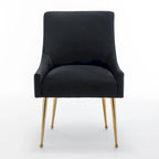 SEYNAR Velvet Upholstered Dining Chair Set of 2, Modern Glam Armless Side Chair