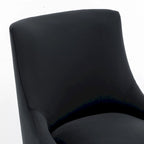 SEYNAR Velvet Upholstered Dining Chair Set of 2, Modern Glam Armless Side Chair