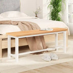 Grondin Industrail Style Dining Bench 2 Pieces Set, Wooden & Steel Dining Benches Set of 2, Durable and Stable Entryway Benches
