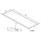 Rectangular Casual Clear Tempered Glass Top