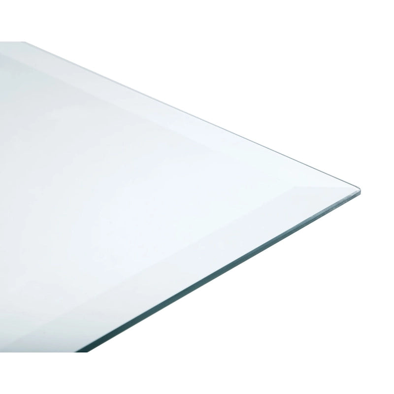 Rectangular Casual Clear Tempered Glass Top