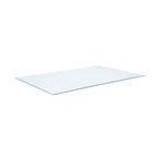 Rectangular Casual Clear Tempered Glass Top