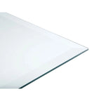 Rectangular Casual Clear Tempered Glass Top
