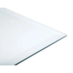 Rectangular Casual Clear Tempered Glass Top