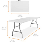 8 ft. Multi-Functional Fold-in-Half Table with Durable Resin Surface - 1