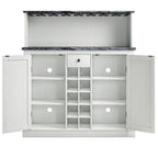 47 in. Farm Style Wood Buffet Bar Cabinet