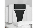 Black and white 90cm faux leather headboard cushion