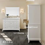 Eviva Elite Stamford 24 White Freestanding Linen Cabinet