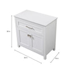 Indigo Home 30 Inch Bathroom Storage Freestanding Cabinet - 30 x 16