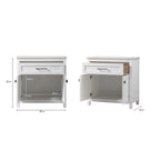 Indigo Home 30 Inch Bathroom Storage Freestanding Cabinet - 30 x 16