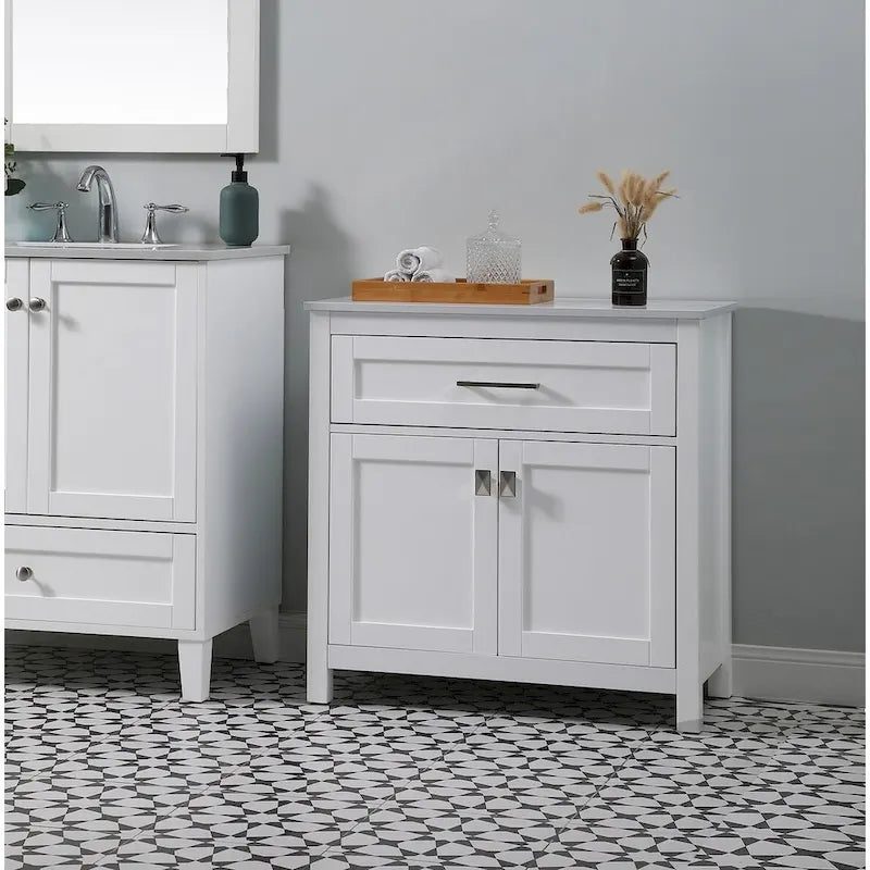 Indigo Home 30 Inch Bathroom Storage Freestanding Cabinet - 30 x 16