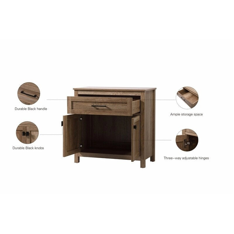 Indigo Home 30 Inch Bathroom Storage Freestanding Cabinet - 30 x 16