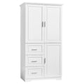 Tall and Wide Storage Cabinet with Doors for Bathroom, Three Drawers