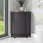 Modern Bathroom Cabinet Triangle Corner Storage Cabinet with Adjustable Shelf, MDF Board