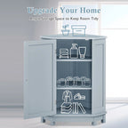 Modern Bathroom Cabinet Triangle Corner Storage Cabinet with Adjustable Shelf, MDF Board