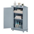 Modern Bathroom Cabinet Triangle Corner Storage Cabinet with Adjustable Shelf, MDF Board