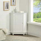 Modern Bathroom Cabinet Triangle Corner Storage Cabinet with Adjustable Shelf, MDF Board