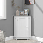 Modern Bathroom Cabinet Triangle Corner Storage Cabinet with Adjustable Shelf, MDF Board