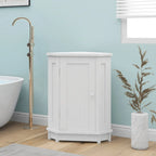 Modern Bathroom Cabinet Triangle Corner Storage Cabinet with Adjustable Shelf, MDF Board