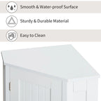 Modern Bathroom Cabinet Triangle Corner Storage Cabinet with Adjustable Shelf, MDF Board