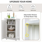 Modern Bathroom Cabinet Triangle Corner Storage Cabinet with Adjustable Shelf, MDF Board