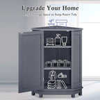 Modern Bathroom Cabinet Triangle Corner Storage Cabinet with Adjustable Shelf, MDF Board