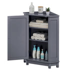 Modern Bathroom Cabinet Triangle Corner Storage Cabinet with Adjustable Shelf, MDF Board