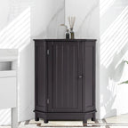 Modern Bathroom Cabinet Triangle Corner Storage Cabinet with Adjustable Shelf, MDF Board