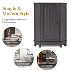 Modern Bathroom Cabinet Triangle Corner Storage Cabinet with Adjustable Shelf, MDF Board