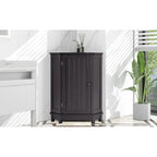Modern Bathroom Cabinet Triangle Corner Storage Cabinet with Adjustable Shelf, MDF Board