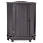 Modern Bathroom Cabinet Triangle Corner Storage Cabinet with Adjustable Shelf, MDF Board