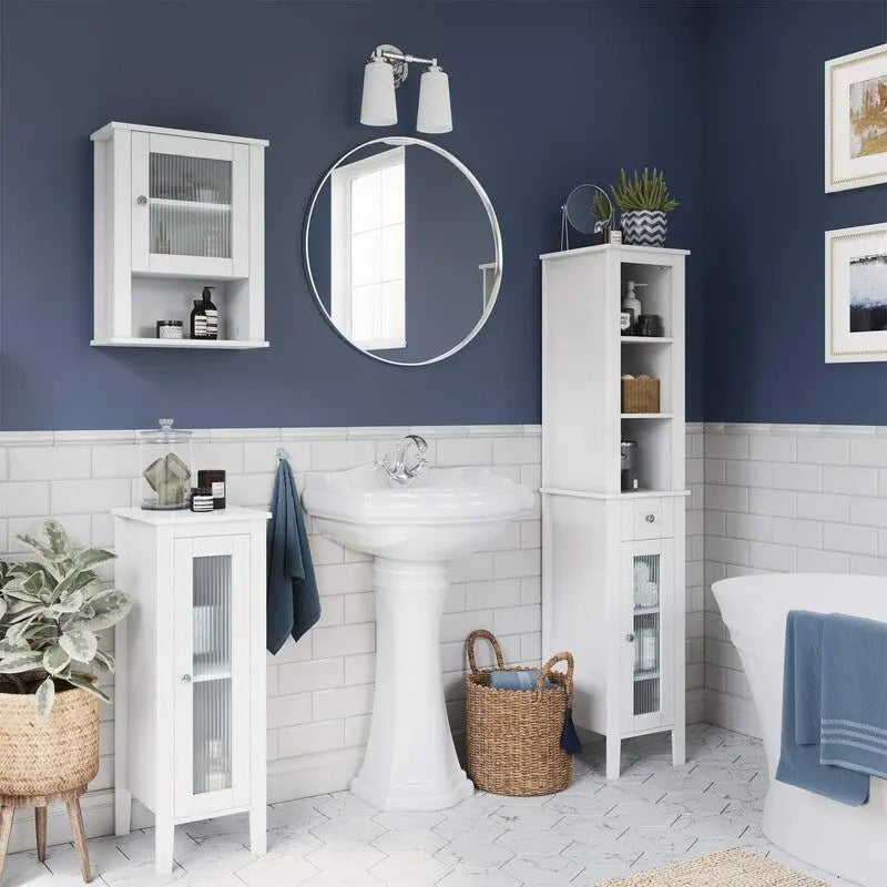 Bathroom Storage Cabinet - 11.75D x 13W x 32H
