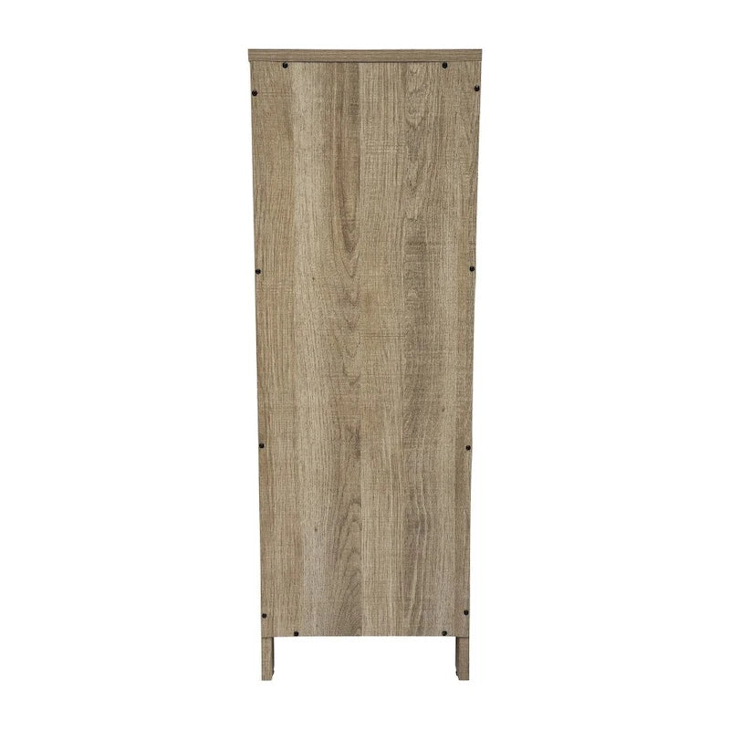 Farmhouse Bathroom Storage Organizer with Drawers and Open Shelf