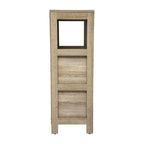 Farmhouse Bathroom Storage Organizer with Drawers and Open Shelf