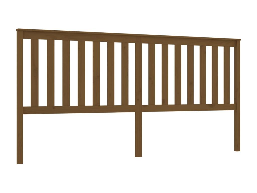 Honey brown headboard, 206x6x101 cm, solid pine wood