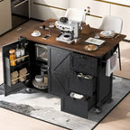 Farmhouse Kitchen Island with Power Outlet,For Home,Kitchen and Dining Room