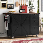 Farmhouse Kitchen Island with Power Outlet,For Home,Kitchen and Dining Room