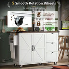 Farmhouse Kitchen Island with Power Outlet,For Home,Kitchen and Dining Room