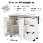 Farmhouse Kitchen Island with Power Outlet,For Home,Kitchen and Dining Room