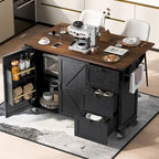 Farmhouse Kitchen Island with Power Outlet,For Home,Kitchen and Dining Room