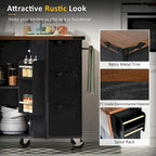 Farmhouse Kitchen Island with Power Outlet,For Home,Kitchen and Dining Room