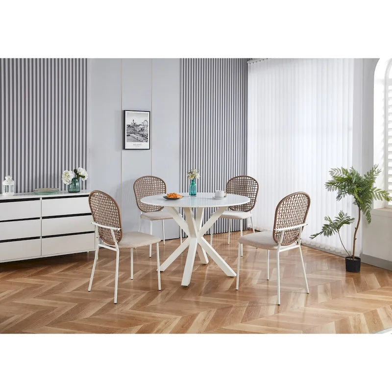 Sennit Chair,Set Of 4,Dining Chair,Coffee Chair,Suitable for Dining Room,Living Room