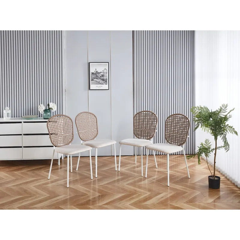 Sennit Chair,Set Of 4,Dining Chair,Coffee Chair,Suitable for Dining Room,Living Room