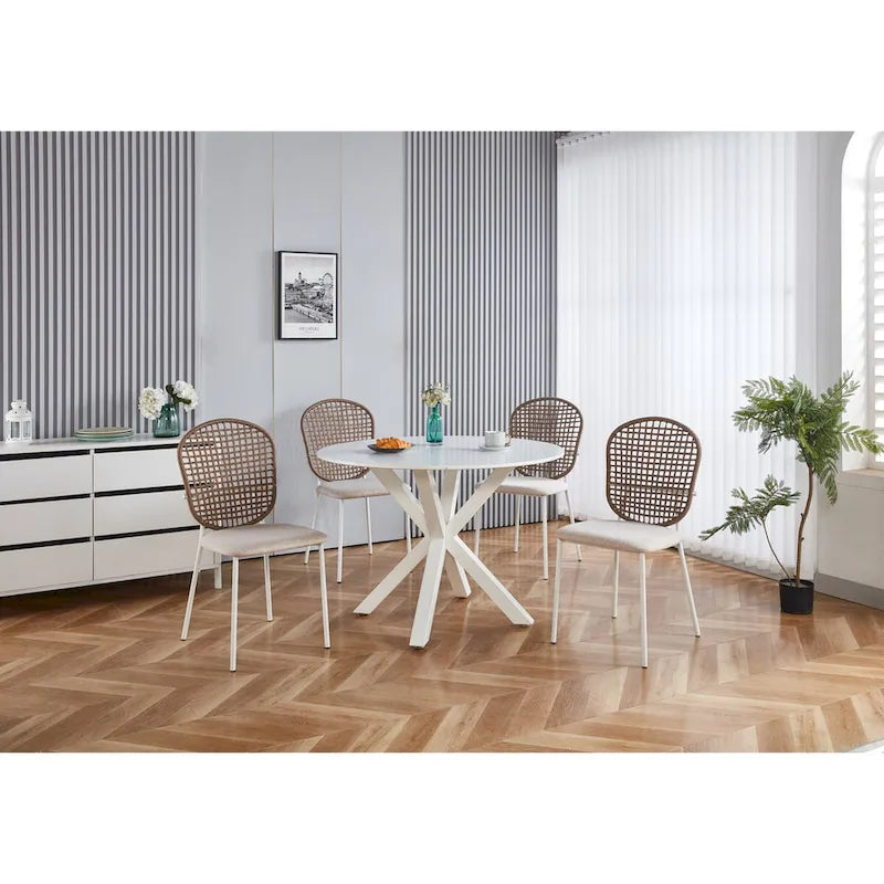 Sennit Chair,Set Of 4,Dining Chair,Coffee Chair,Suitable for Dining Room,Living Room