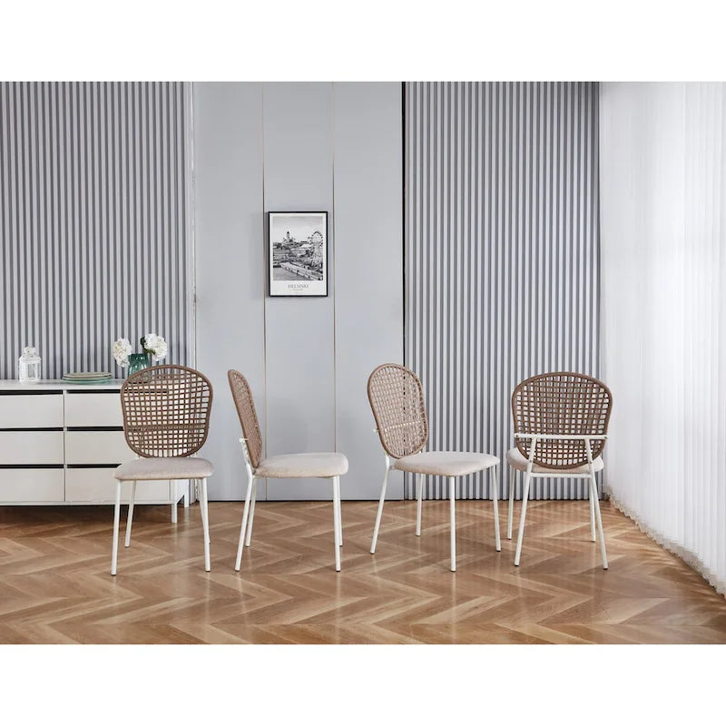Sennit Chair,Set Of 4,Dining Chair,Coffee Chair,Suitable for Dining Room,Living Room
