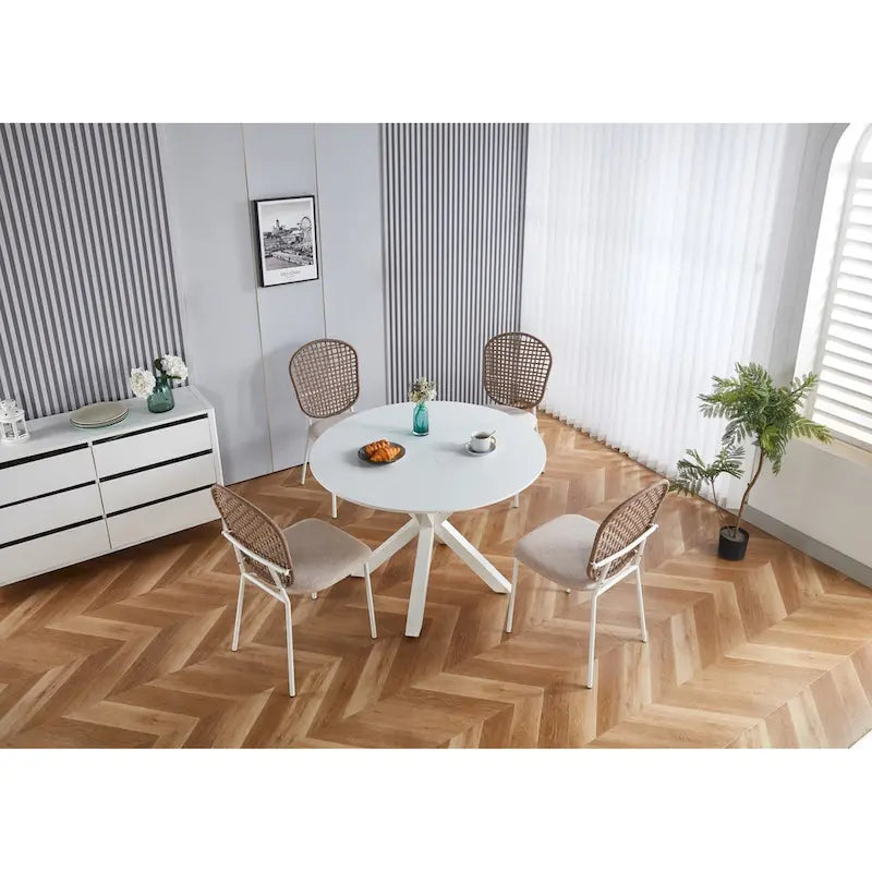Sennit Chair,Set Of 4,Dining Chair,Coffee Chair,Suitable for Dining Room,Living Room